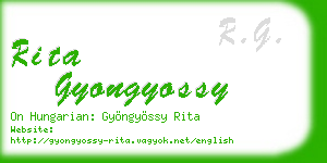 rita gyongyossy business card
